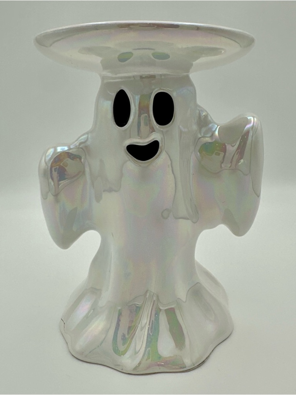 Bath & Body Works Iridescent Ghost 3-Wick Candle Holder Halloween 2024 - CHIPPED